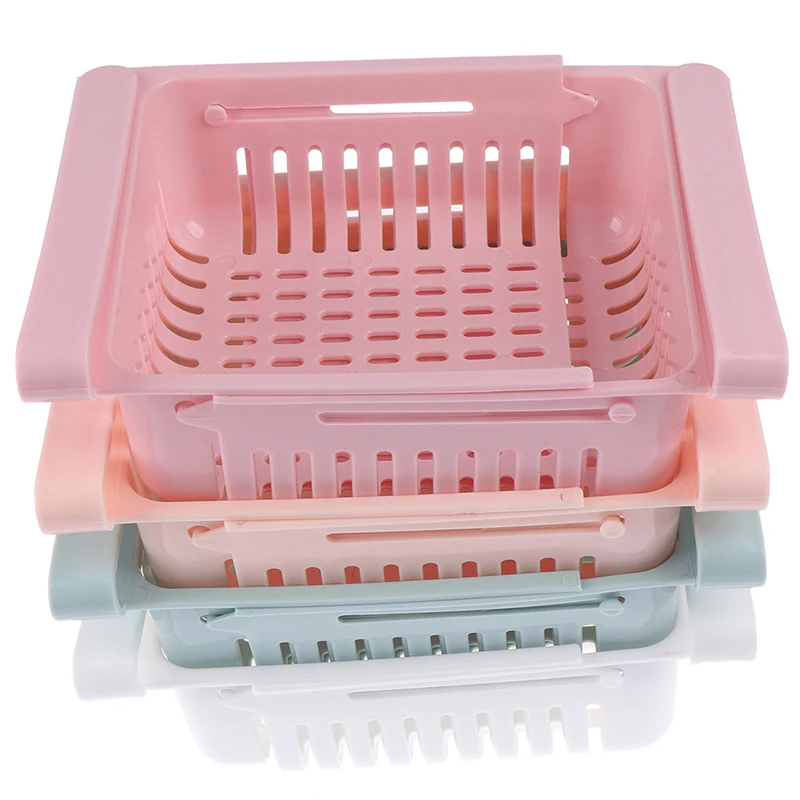 Кухонный органайзер Регулируемый холодильтор шкаф для хранения полка