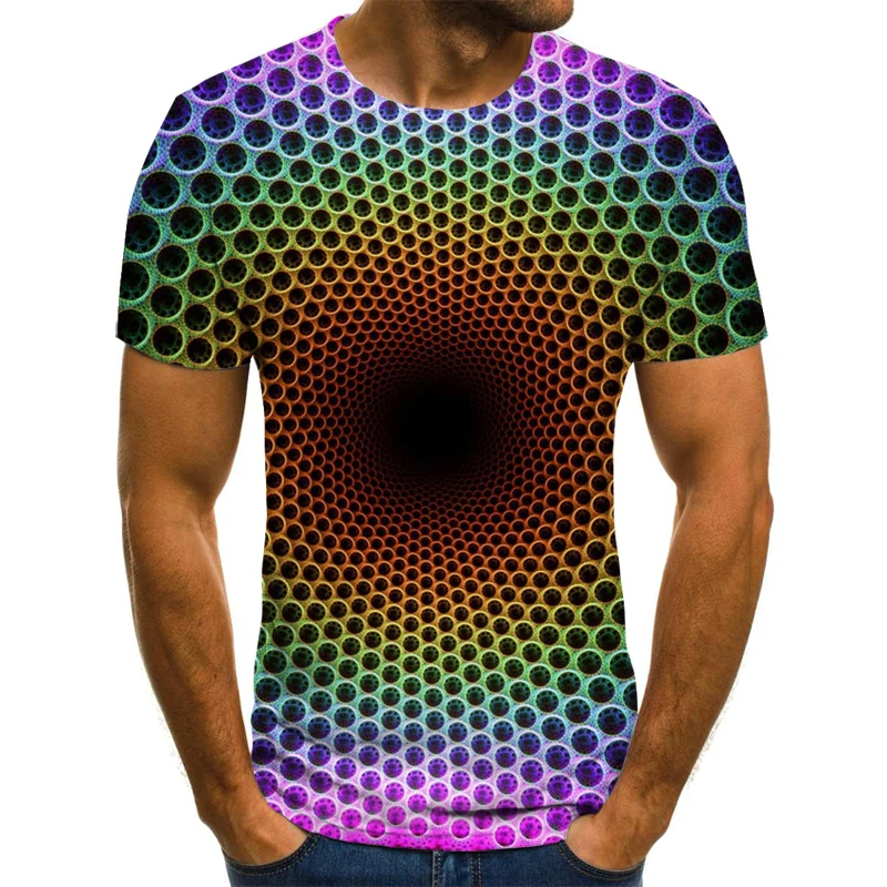 NOVEDAD DE VERANO 2020 camisetas de manga corta estampadas en 3D para hombres casuales Unisex con cuello redondo par|Мужские футболки|