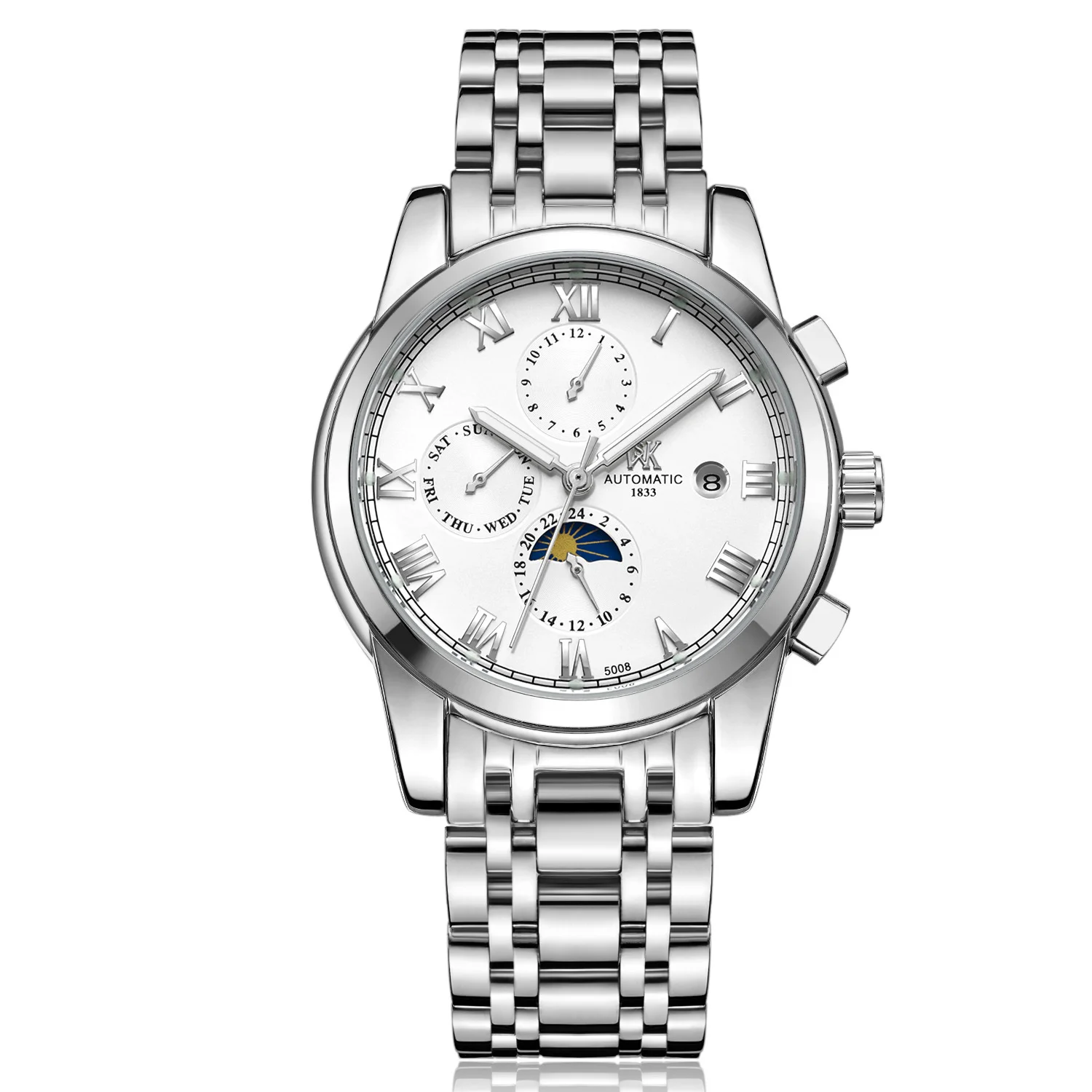 

Swisskey Roman style automatic business men's mechanical watch men's luminous watch