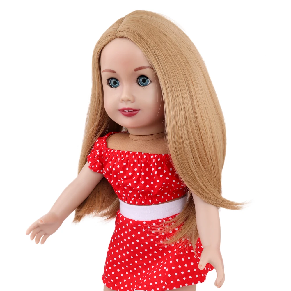 Кукольные парики с волосами 18 дюймов термостойкие длинные прямые Сменные для