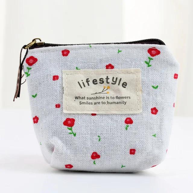 White 1 шт., унисекс, Холщовый кошелек, ключ для карт, мини-кошелек, Холщовая Сумка, маленький кошелек на молнии для монет, держатель для карт, кошелек 4 цвета - Цвет: White