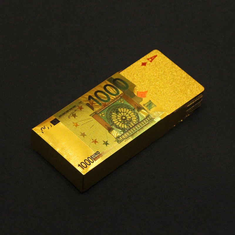 Настольная игра с игральными картами 24k Gold покерная монета упаковка Роскошная