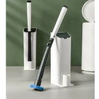 Одноразовый сменный держатель для туалетной щетки, длинная ручка со сменной головкой, настенный, без мертвых концов, принадлежности для ванной комнаты