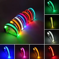 fluorescent bracelet reflective armband outdoor sport night warning cycling led usb safety belt running rechargeable wristband