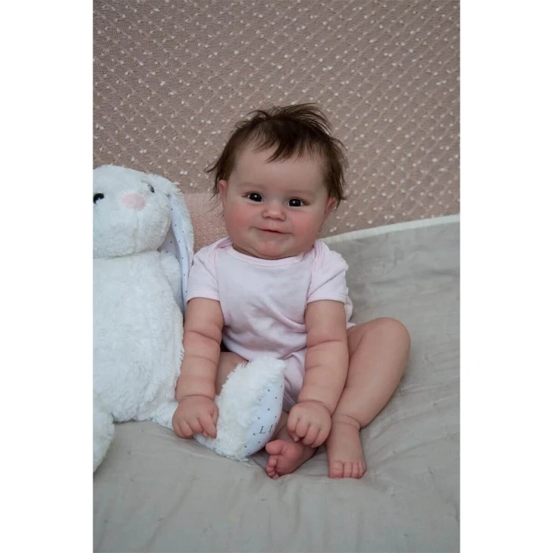 

Реалистичная кукла Reborns для малышей, 20-дюймовая открытая улыбающаяся детская игрушка, реалистичные куклы для новорожденных, подарок для мла...