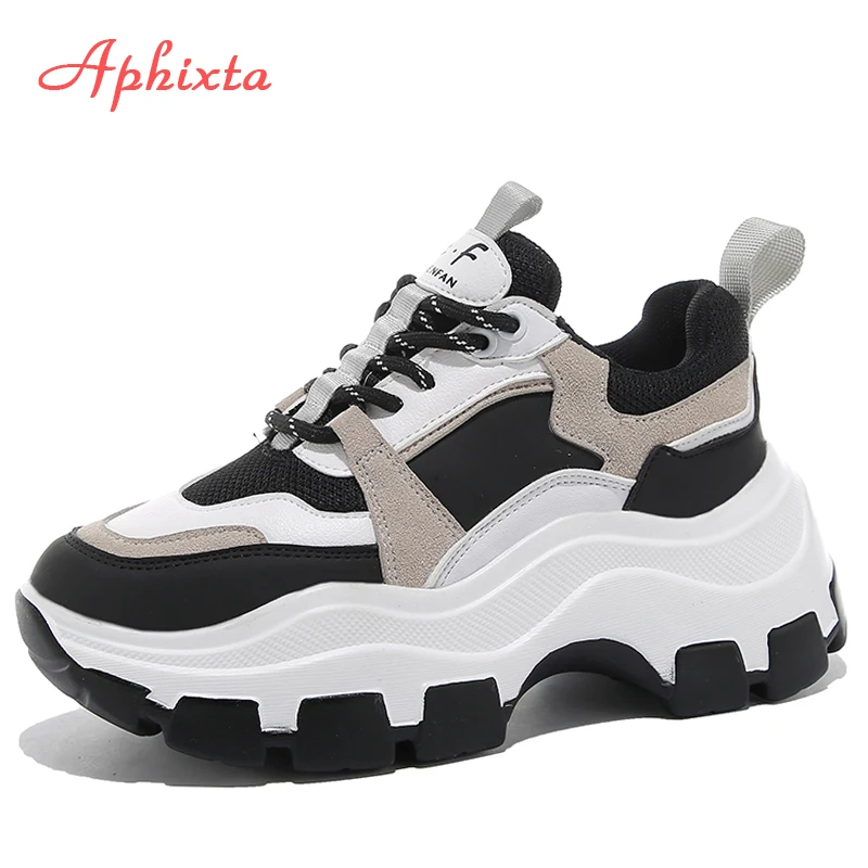 Женские кроссовки на толстой подошве Aphixta замшевые платформе сезон зима