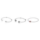 925 стерлингового серебра браслет Charms модное круглый шар с украшением в виде кристаллов Форма из розового золота для женщин, ювелирное изделие