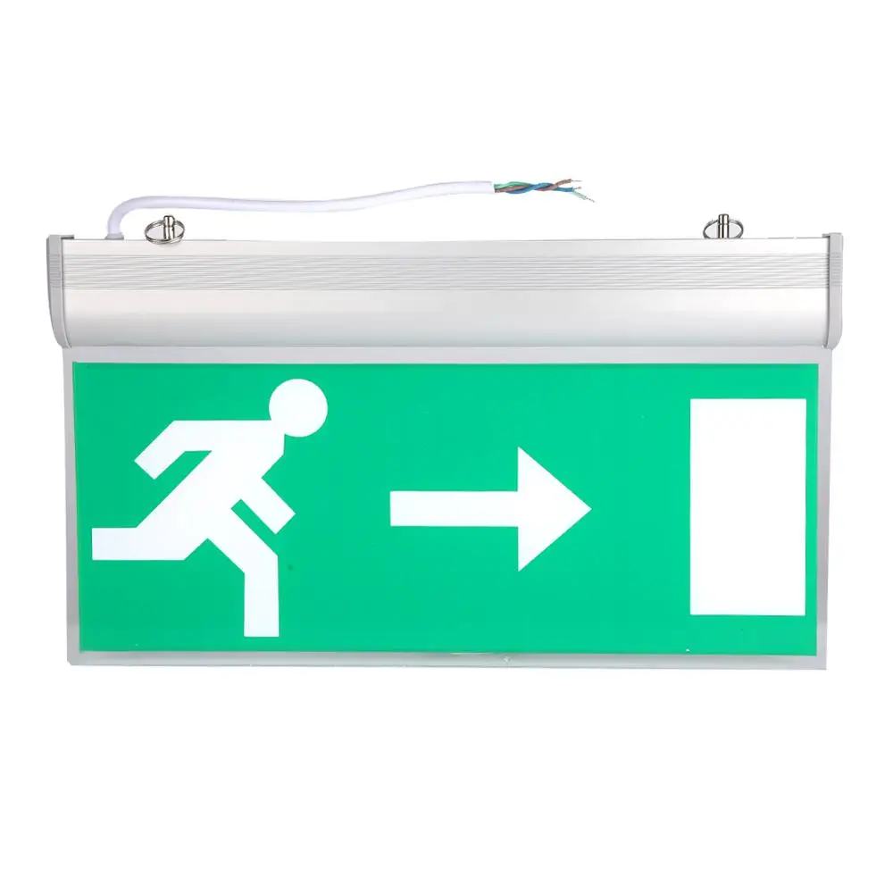 Emergency Exit Lighting Left Right Sign Safety Evacuation Indicator Light 110-220V Acrylic LED For Hotel and Other Public Places