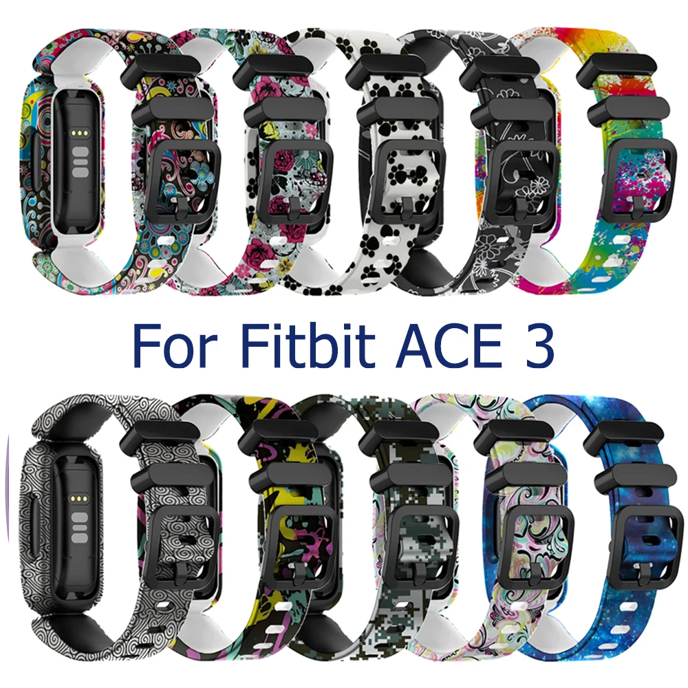 

Ремешок на запястье для смарт-часов Fitbit Ace 3 Ace3, ремешок для смарт-часов Fitbit Inspire 2 Inspire2, сменный силиконовый браслет для детей