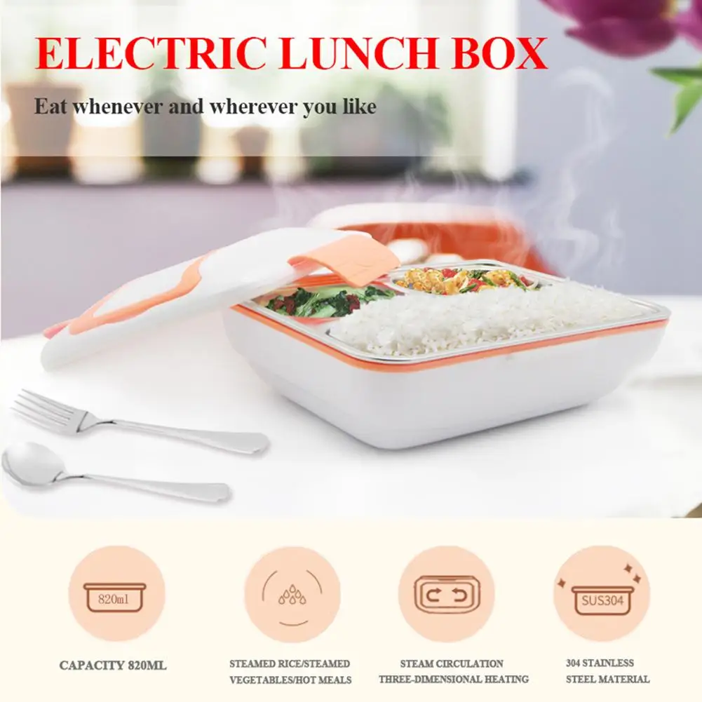 820 мл портативный Электрический нагревательный Ланч бокс подогреватель еды Bento