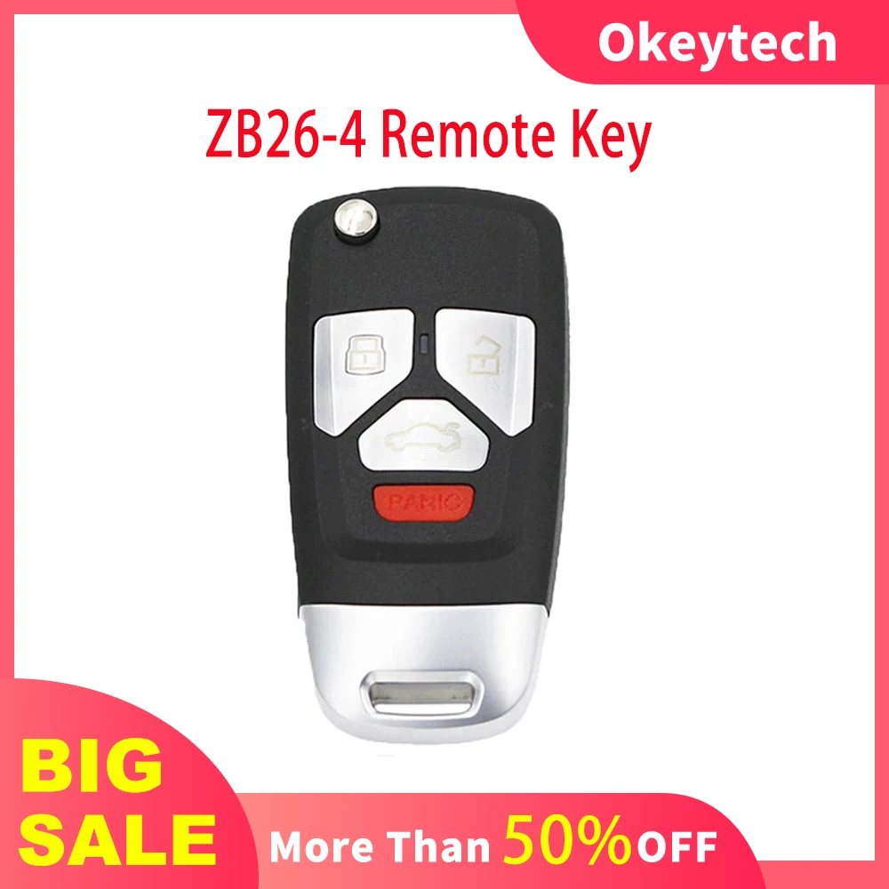 

Okeytech Original Universal KEYDIY ZB Smart Remote Key ZB26-4 For KD X2/KD900/Mini KD Programmer 4 Buttons ZB Series Key