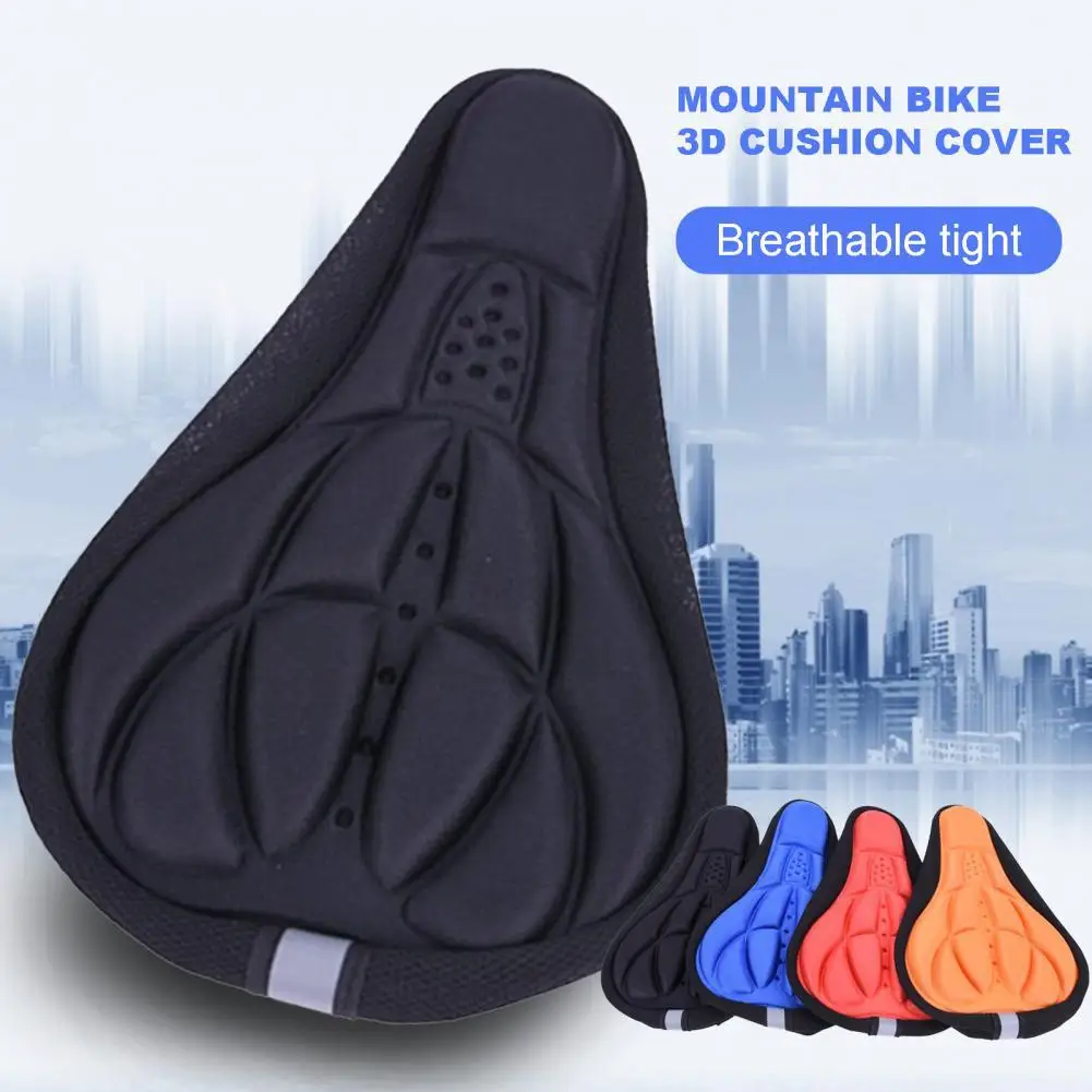 

Bike Seat Cushion Cover 3D Reflective Silicone Protective Bicycle Saddle Cover for Road Mountain Bicycle Cycling Sports Travel