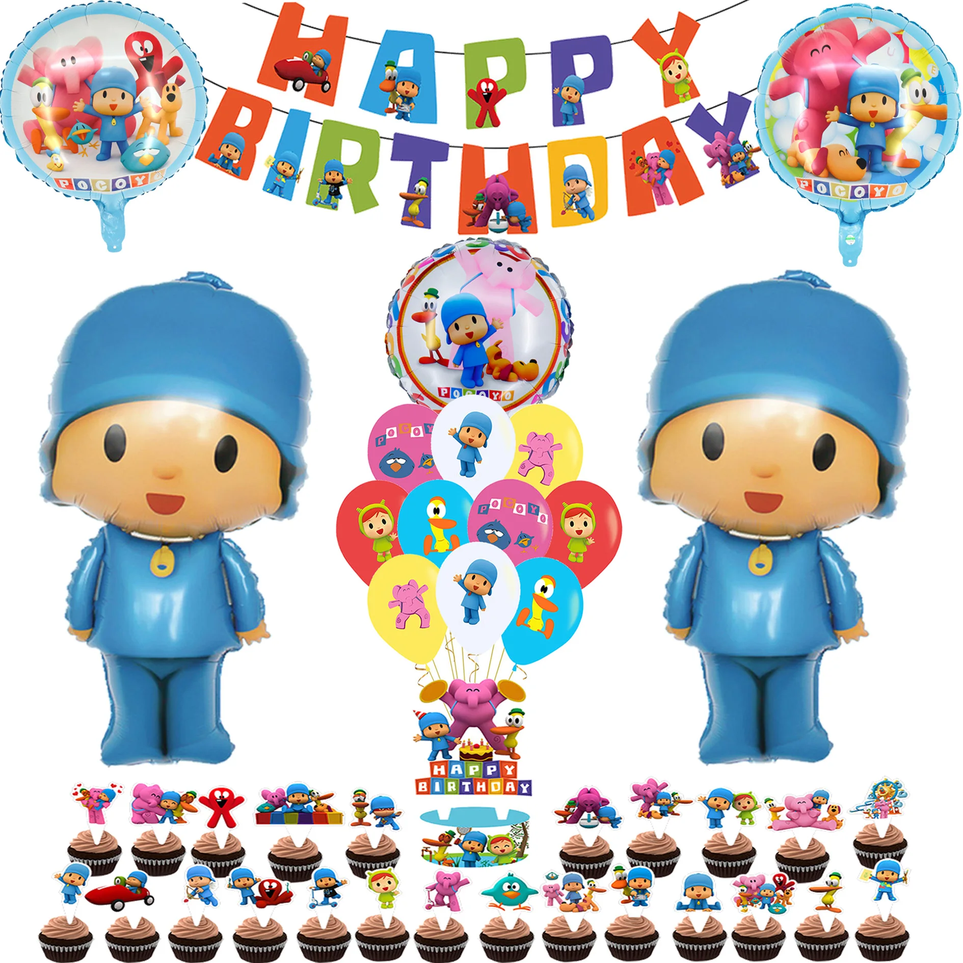 Eily Pato товары для вечеринок ПП слон воздушные шары торт Топпер день рождения