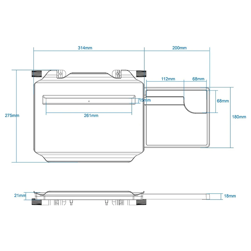 

Computer Rack with Drawer Shelf Car Steering Wheel Seat Back Laptop Tray Food Drink Table Holder Stand Foldable