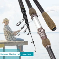 promotion 2 1m2 4m 2 7m lure fishing rod carbon spinning fishing rod telescopic portable travel fishing pole wooden handle
