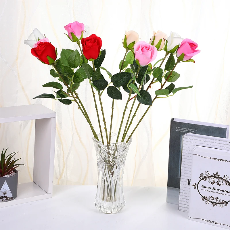 Искусственный Имитация цветка розы DIY Украшение дома свадебный букет аксессуары