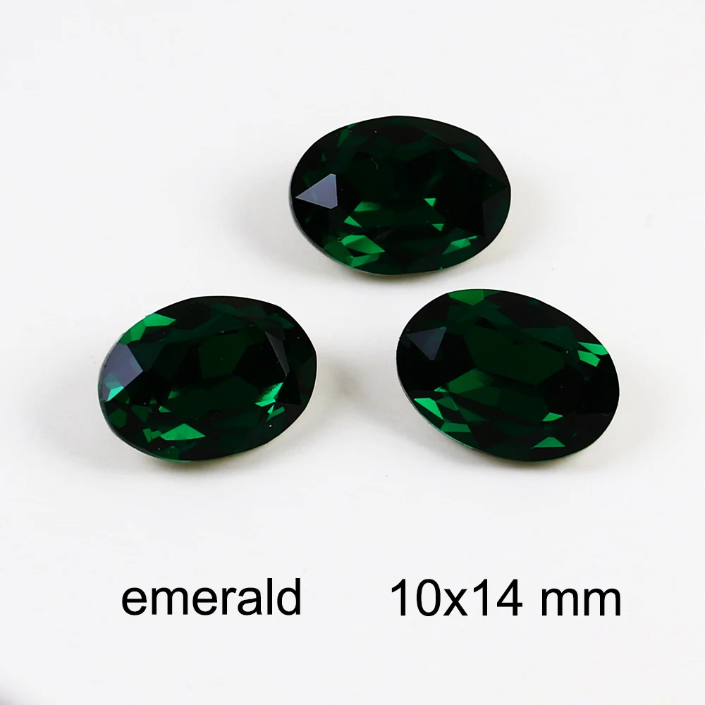 Овальный нейл арта украшения кристалл страз Pointback камни блеск Стекло ногтей