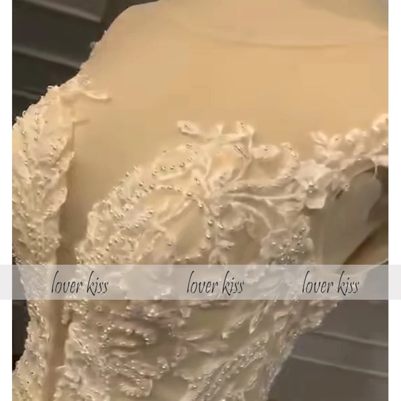 Lover Kiss vestido de novia 2 шт. свадебное платье с жемчугом со съемной юбкой с короткими рукавами 2 в 1 кружевные свадебные платья Реальные фотографии