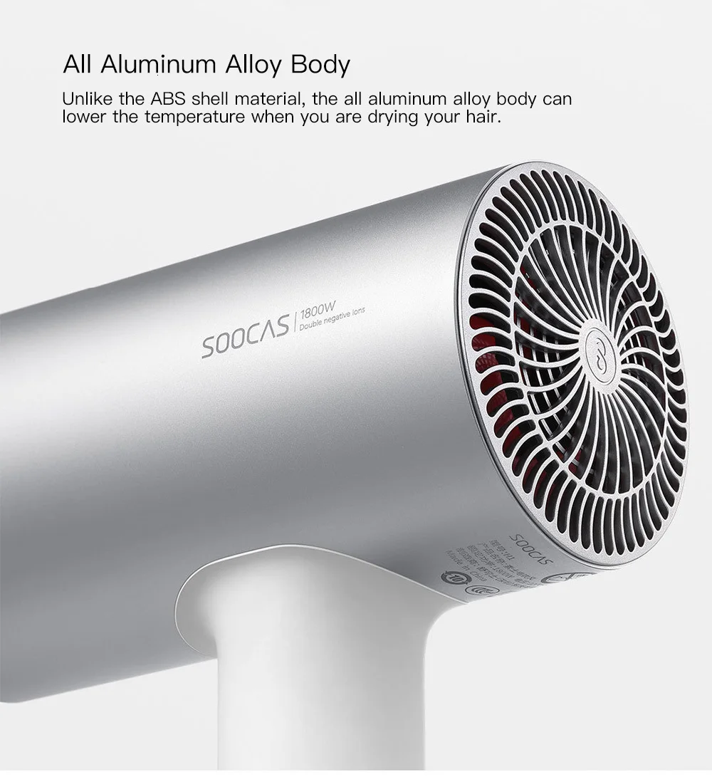 Новые оригинальные Xiao mi jia Soocas Hair Anion H3 быстросохнущие инструменты для волос 1800 Вт для Xiao mi Smart Home комплекты mi фен дизайн Z30