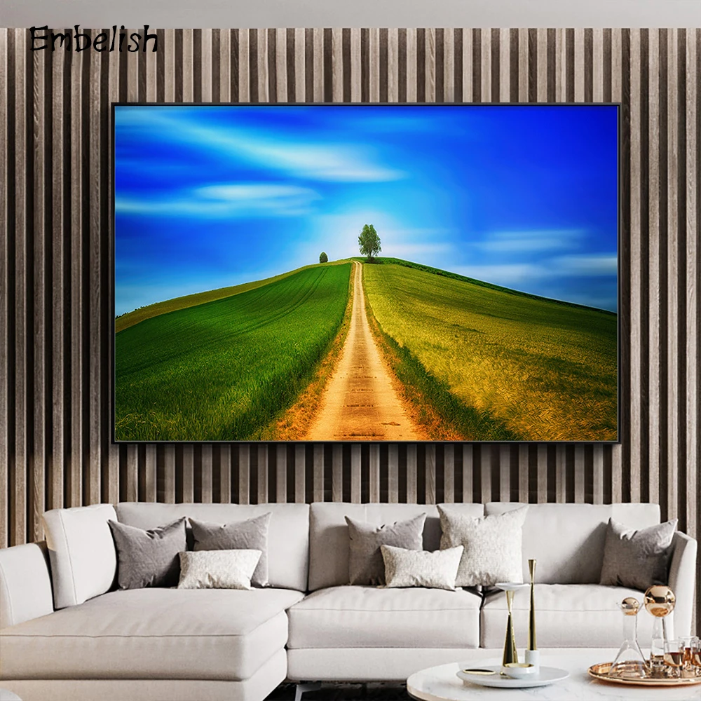 

Embelis Hot Selling Blue Sky Landscape Pictures For Living Room Modern Home Decor Wall Posters Bedroom HD Canvas Paintings