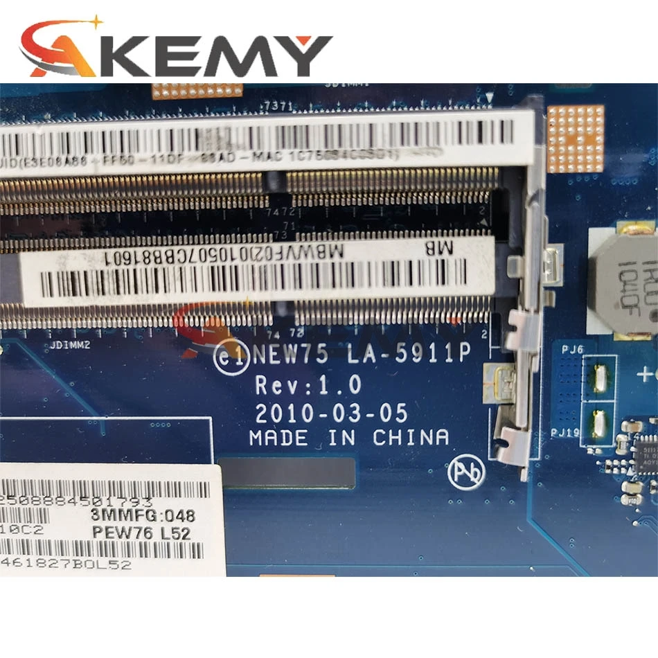 Оригинальная материнская плата 5552G для Acer aspire 5551G 5552 оригинальная NEW75 с