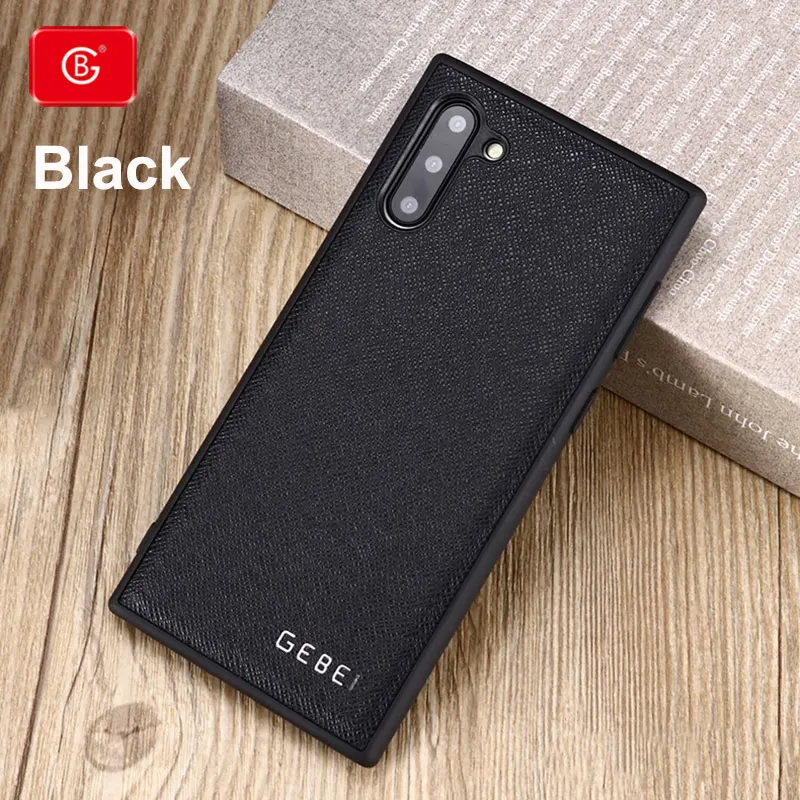 Black Брендовый чехол для телефона из натуральной кожи для samsung Galaxy Note 10 S10 Plus E, роскошная ультратонкая задняя крышка, противоударный защитный чехол s - Цвет: Black