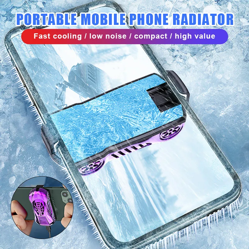 

Mobile Phone Cooler Semiconductor Radiator Cooling Fan Holder Mute Stretchable DQ-Drop