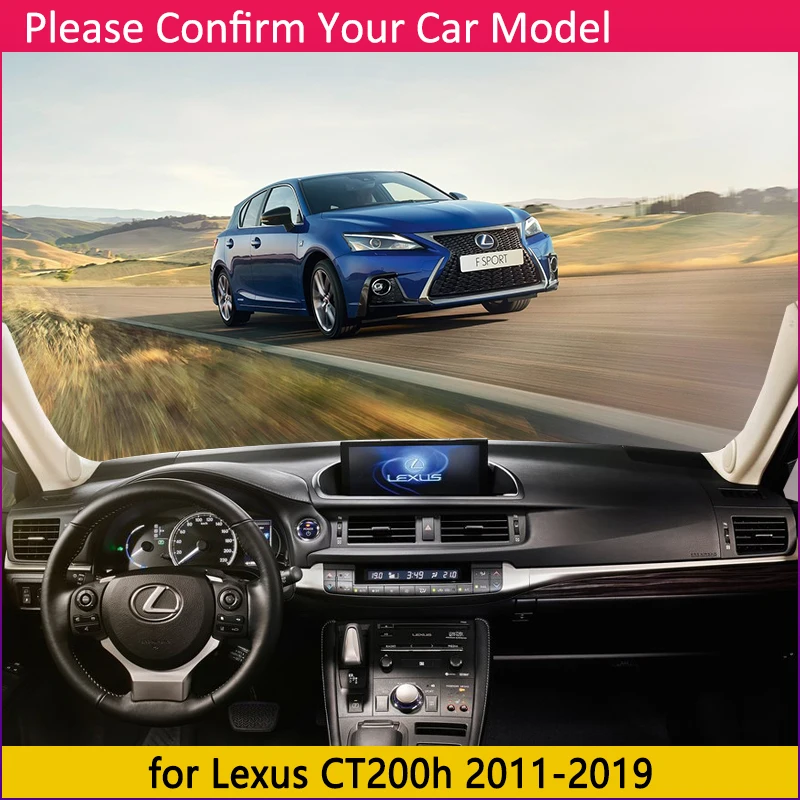 Для Lexus CT200h 2011 ~ 2019 CT 200 200h F спортивный Противоскользящий коврик на приборную