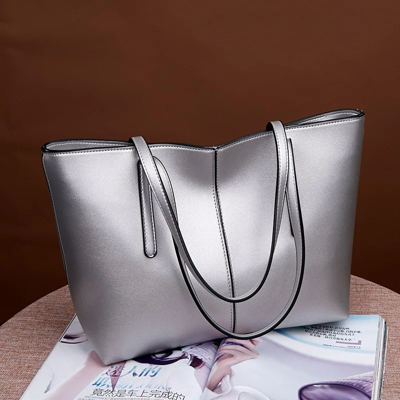 

New Women's Simple Fashion Big Hand Bag Versatile Ladies Large Capacity Vintage Pochette Crossbody Purse