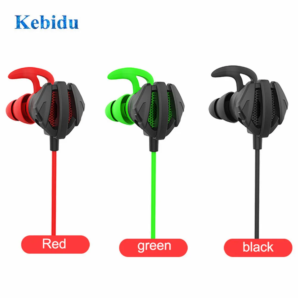 Наушники-вкладыши KEBIDU проводные для игрового компьютера динамическое