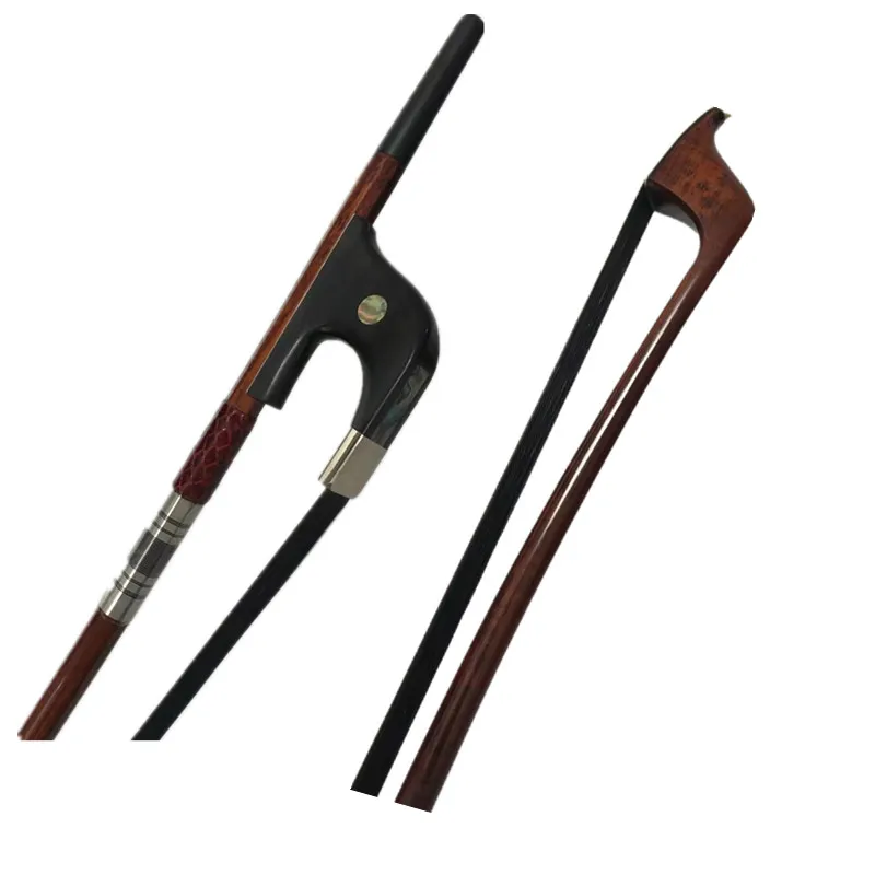 

Strong 3/4 High Quality Snakewood German Style Double Bass Bow,Ebony Frog