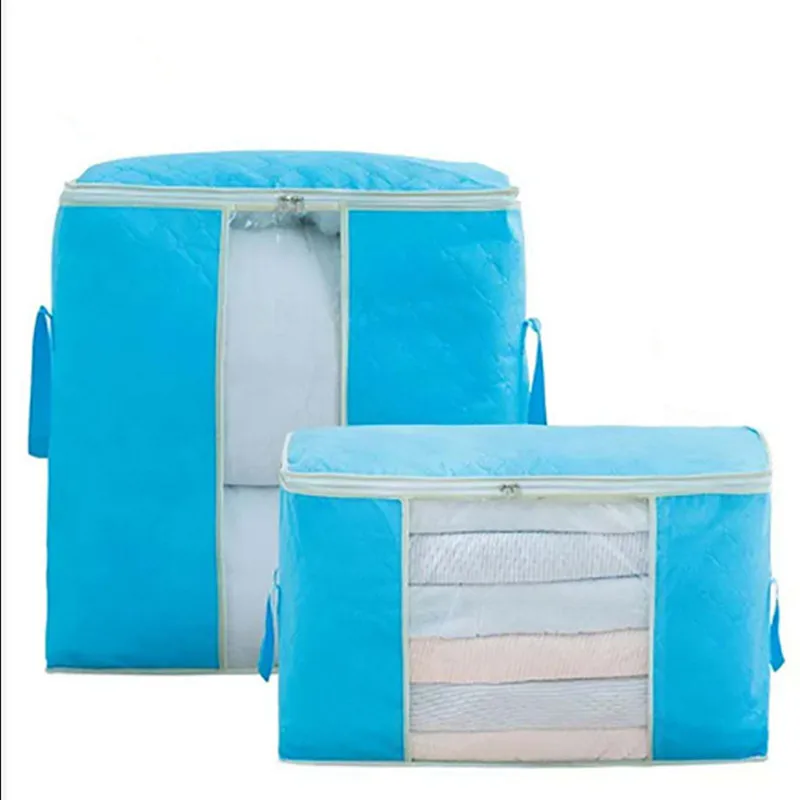 The new bamboo charcoal not wet portable clothes storage bag folding quilt pillow | Дом и сад