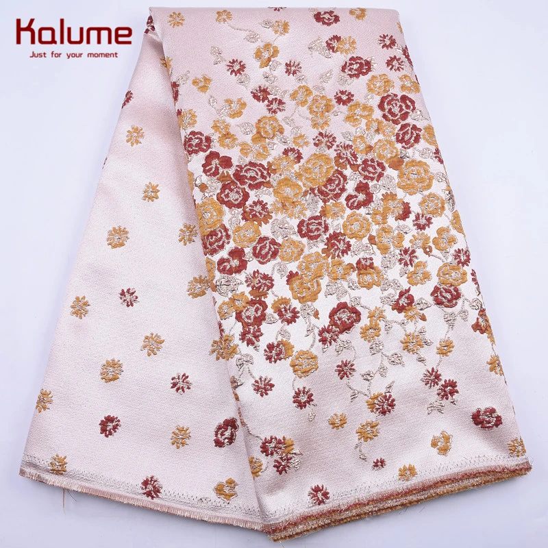 Kalume/Высококачественная жаккардовая африканская кружевная ткань тяжелая