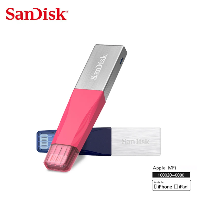 USB-флеш-накопитель SanDisk iXPand OTG Lightning 128 ГБ 64 флеш-накопитель с двойным разъемом USB 3 0