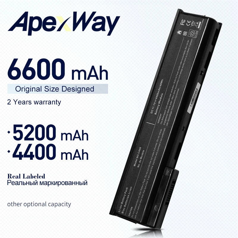 ApexWay 4400 мАч 11 1 В ноутбука Батарея CA06 CA09 HSTNN LB4Z 718756 001 аккумулятор большой емкости