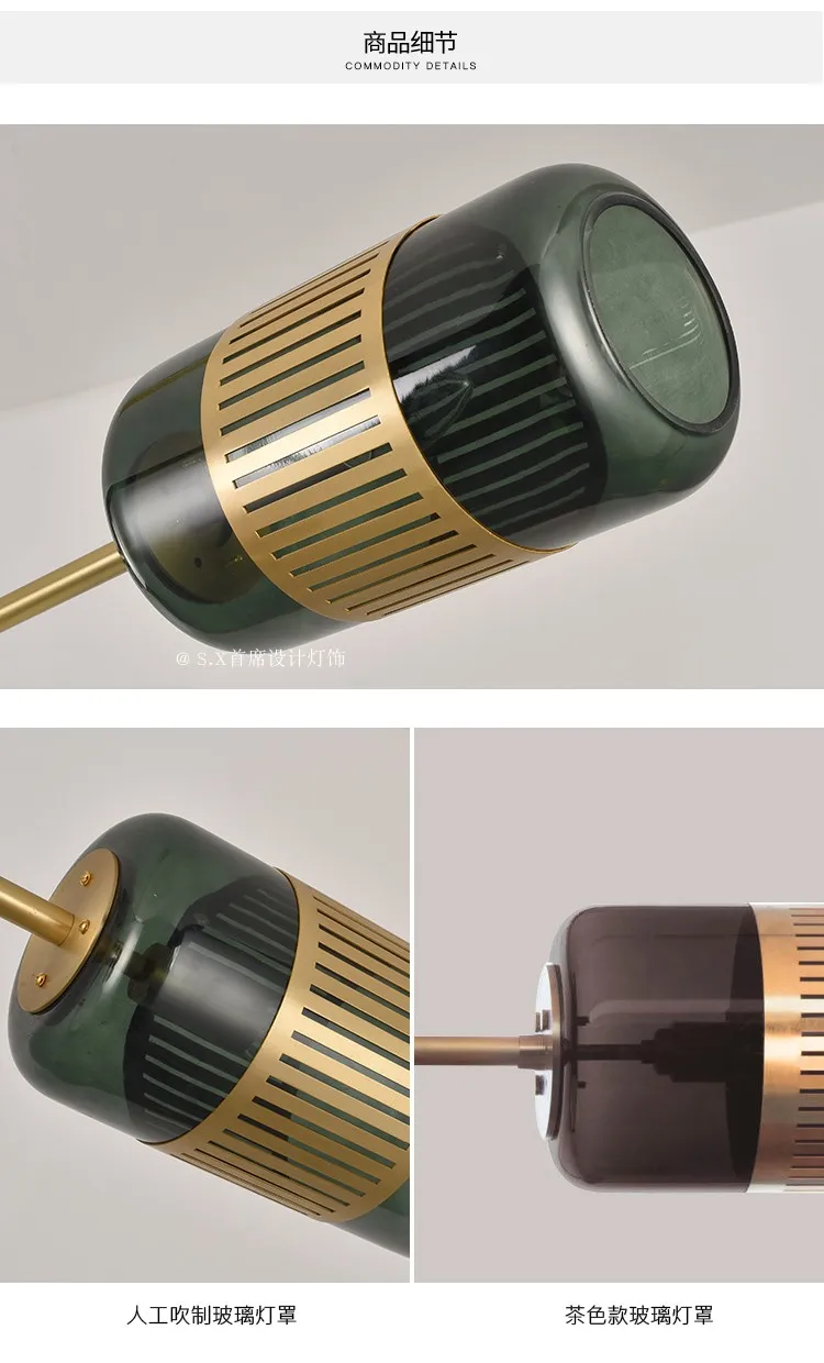 

Postmodern Nordic minimalist dining room bar porch bedroom living room glass chandelier