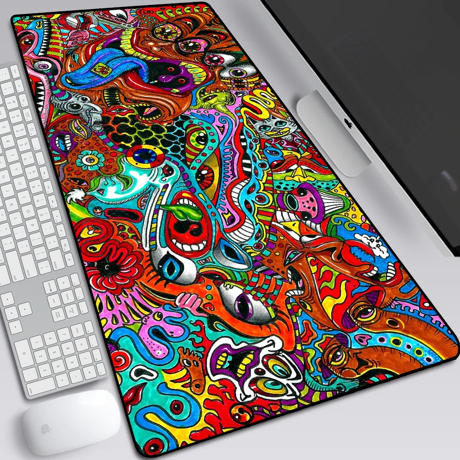 

Large gaming mouse pad Gamer solid color locking edge keyboard mouse pad gaming table mouse pad painted mouse pad table mat