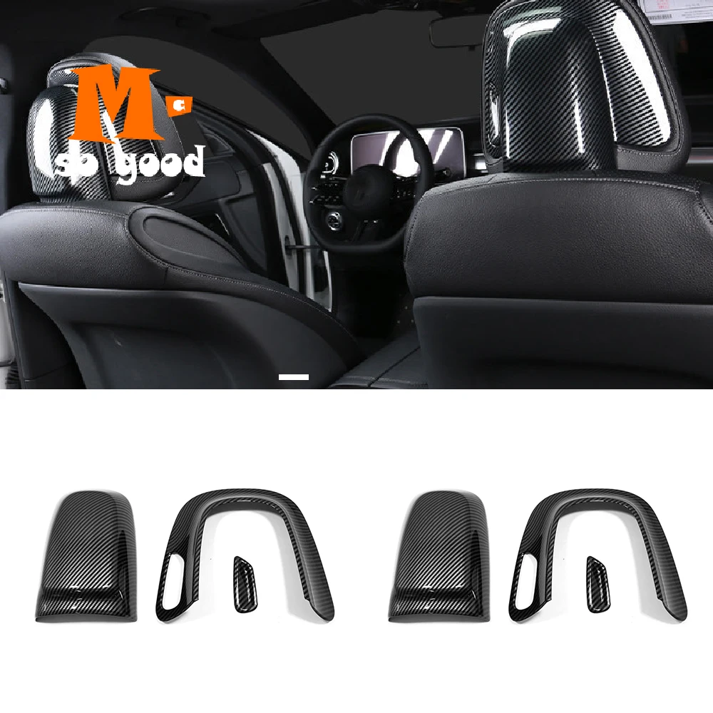 

Carbon For Mercedes Benz C Class 2022 Interior Accessories Car Front Seat Headrest Pillow Moulding Decor Styling Sticker Cover