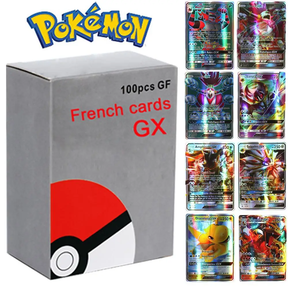 

10-100Pcs French Pokemon Cards Vmax TAG TEAM GX Shining Battle Trading Game Children Carte Francaise V Max Toy For Kids Gift