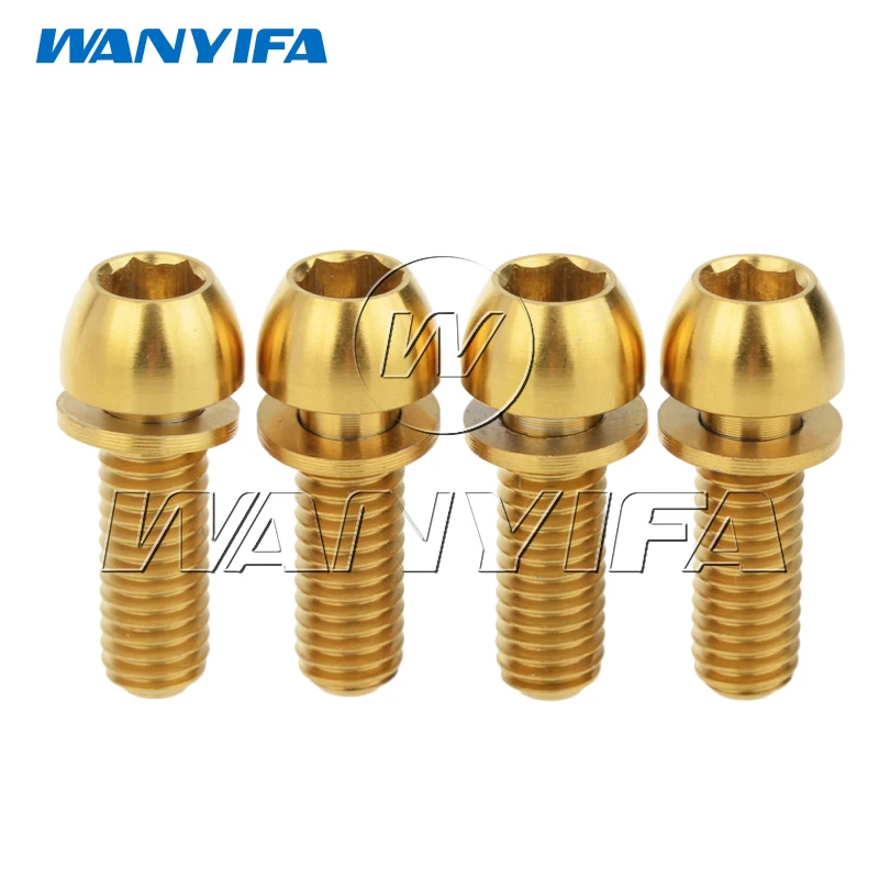 Титановые болты Wanyifa Ti M6x18 20 мм комплект дискового тормоза 4 шт. с круглой головкой