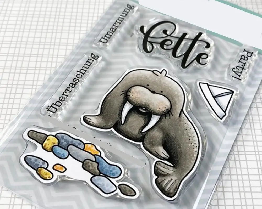 Немецкий прозрачный силиконовый штамп/уплотнение для скрапбукинга