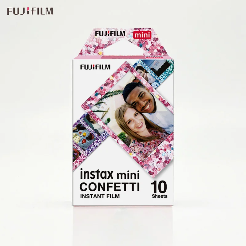 confetti Пленка Fujifilm Instax Mini 9 10 листов fr FUJI Instant Photo camera Mini 9 7s 25 50s 70 90 SP-1 SP-2, Polariod 300 - Цвет: confetti