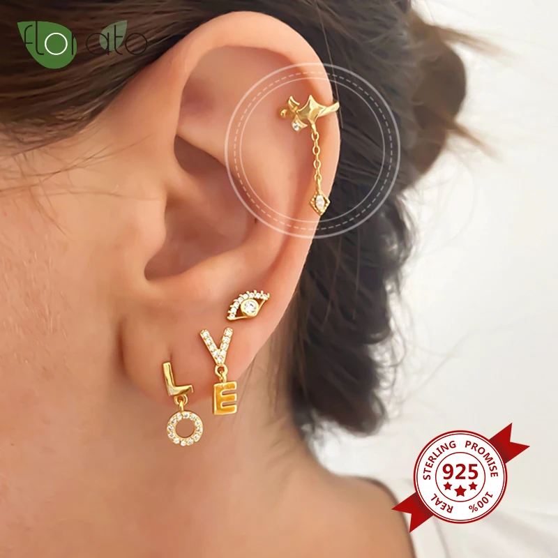 

1PC Brass/24k Gold-Plated Clip on Earrings no Pierced non Piercing Ear Chain Pendant Clips Earrings without Pierced Ear Clip