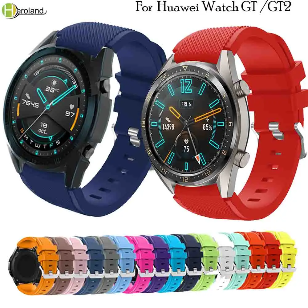 Для HUAWEI WATCH GT 2 46 мм Смарт часы ремешок заменить браслет 22 силиконовый для Huawei watch /42
