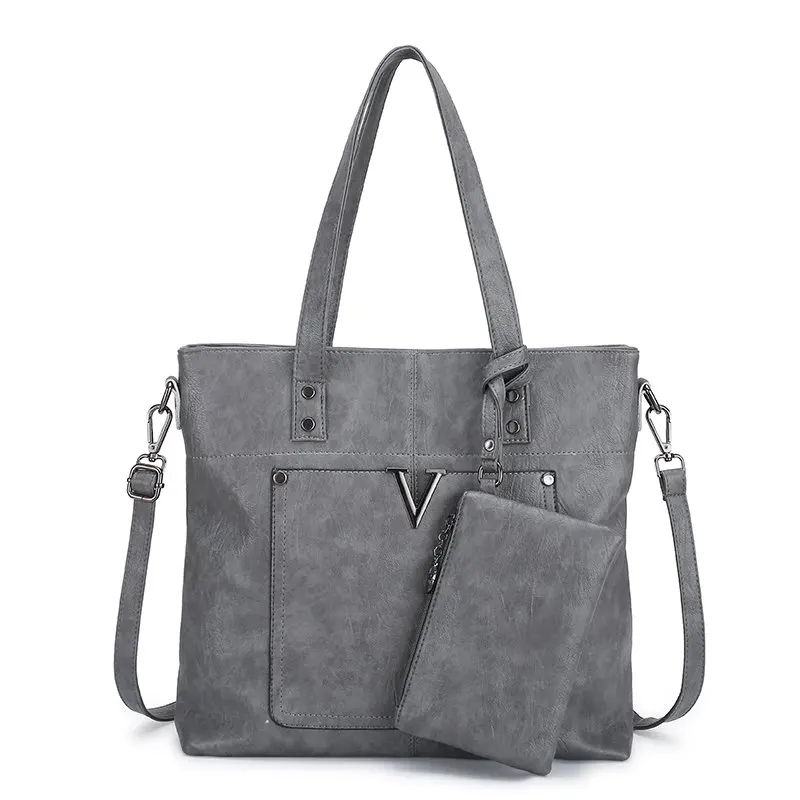 Женские сумки через плечо для женщин Tote mochila mujer клатч sac основные кожаные сумки через плечо сумочки и сумочка - Цвет: Gray