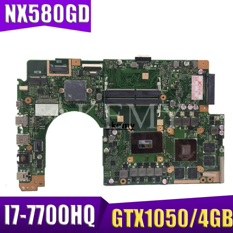 Для ASUS VivoBook Pro 15 N580G N580GD NX580G NX580GD материнская плата для ноутбука Mainboard с/GTX1050/4 GB I7