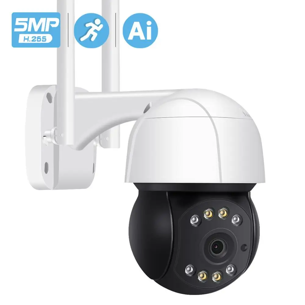 

H.265 5MP PTZ Wifi IP Camera Outdoor AI Human Auto Tracking Wireless Camera ONVIF Audio 2MP 3MP Smart Light Security CCTV Camera