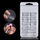 Форма для быстрого наращивания ногтей 100 шт., Типсы, акриловые формы для ногтей, двойная форма, наращивание накладных ногтей, УФ-конструктор, полигелевые инструменты для ногтей