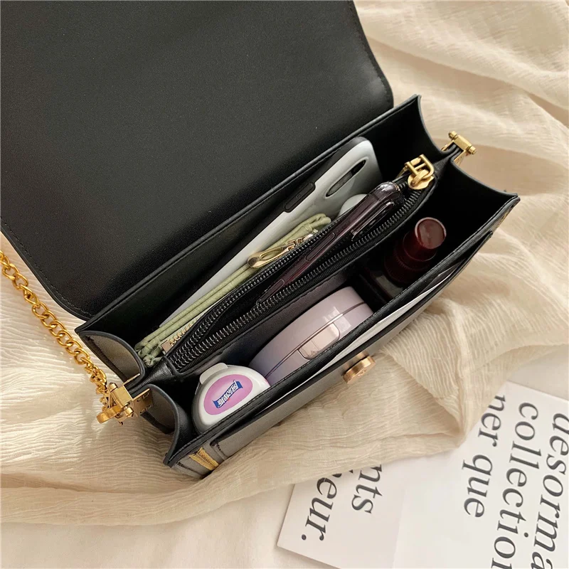 

2021 Fashion Bag Lady Bag Casual Phone Bag Square Women Bag Shoulder Messenger Bag Wild Black Women Bag Chain Bag