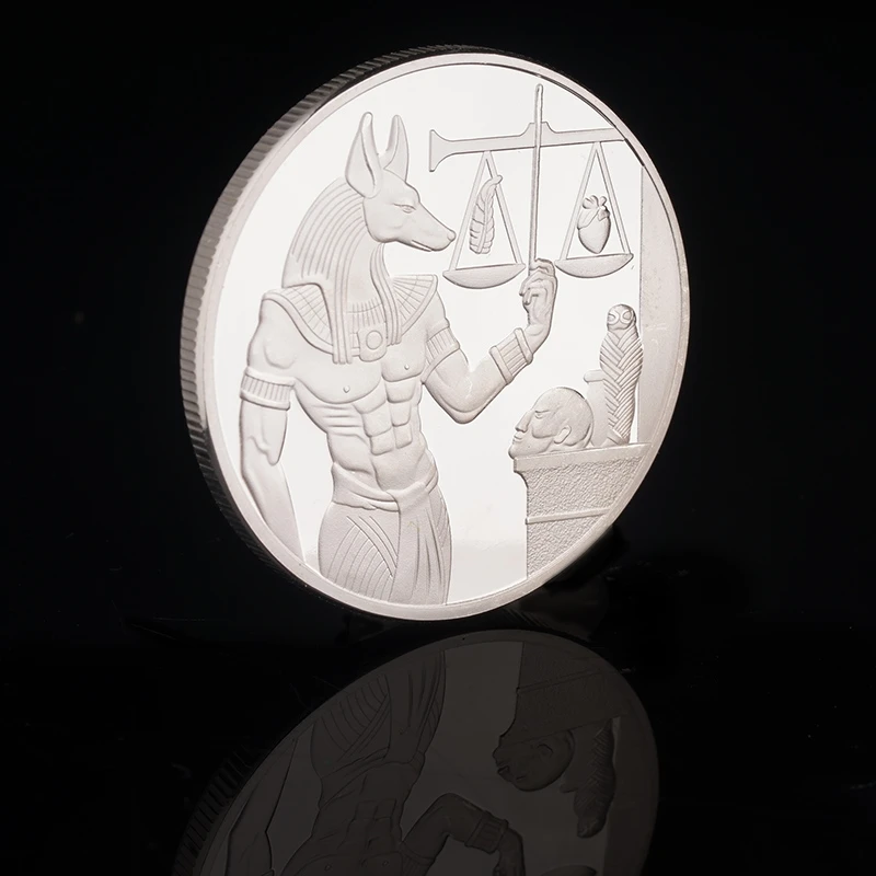 Серебряное покрытие защита смерти Египта монета анубис копия монет Египетский